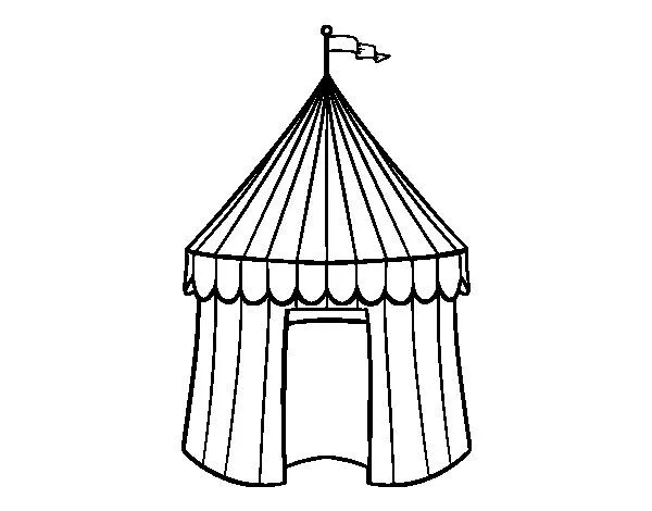 Dibujo de Carpa de circo para Colorear - Dibujos.net Dibujo de Carpa de circo para Colorear - Dibujos.net