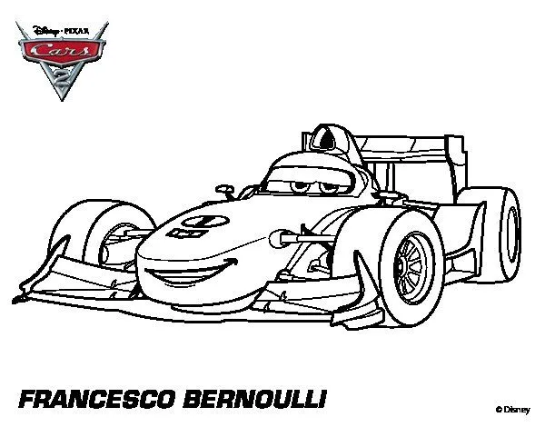 Dibujo de Cars 2 - Francesco Bernoulli para Colorear - Dibujos.net Dibujo de Cars 2 - Francesco Bernoulli para Colorear - Dibujos.net