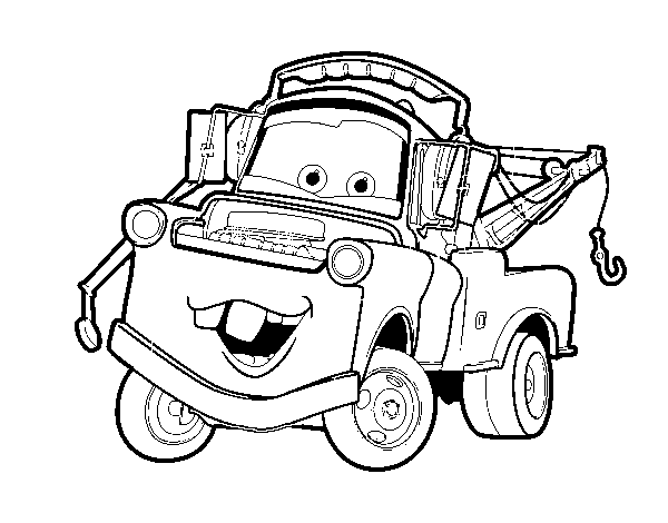 Dibujo de Cars 2 - Mate para Colorear - Dibujos.net Dibujo de Cars 2 - Mate para Colorear - Dibujos.net