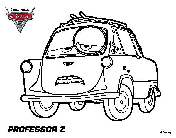 Dibujo de Cars 2 - Profesor Z para Colorear - Dibujos.net Dibujo de Cars 2 - Profesor Z para Colorear - Dibujos.net