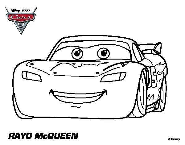 Dibujo de Cars 2 - Rayo McQueen para Colorear - Dibujos.net Dibujo de Cars 2 - Rayo McQueen para Colorear - Dibujos.net