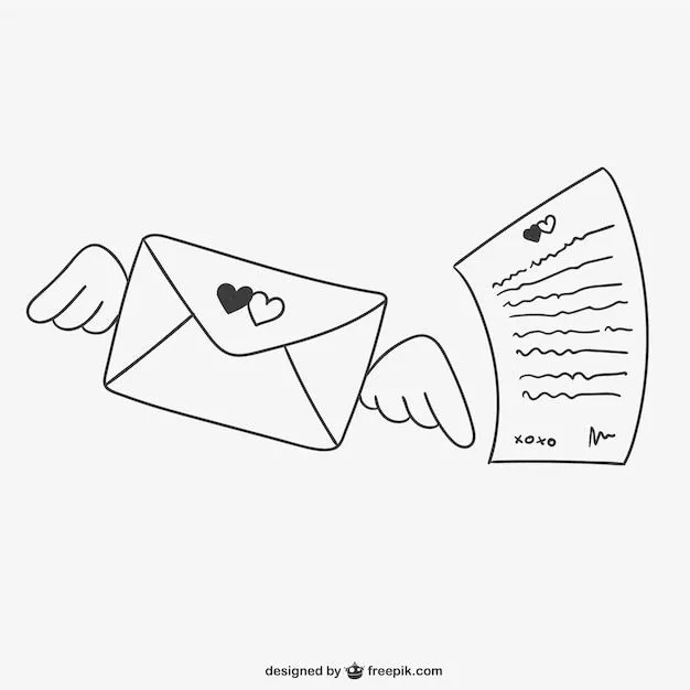 Dibujo de carta de amor | Descargar Vectores gratis Dibujo de carta de amor | Descargar Vectores gratis
