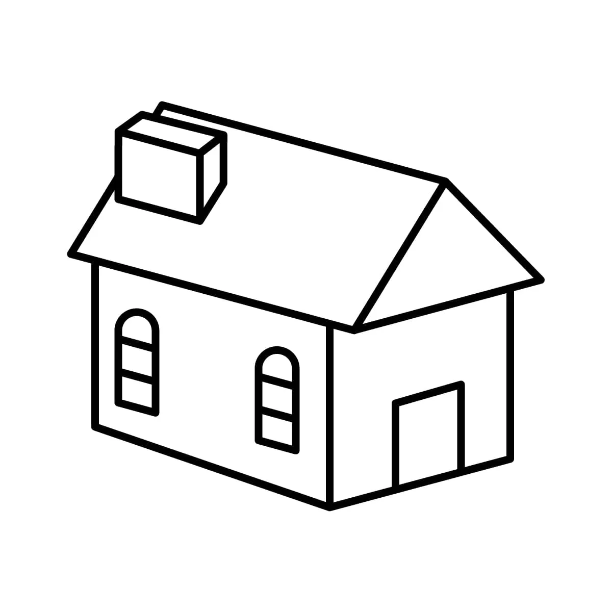 Dibujo de casa para colorear e imprimir - Dibujos y colores Dibujo de casa para colorear e imprimir - Dibujos y colores