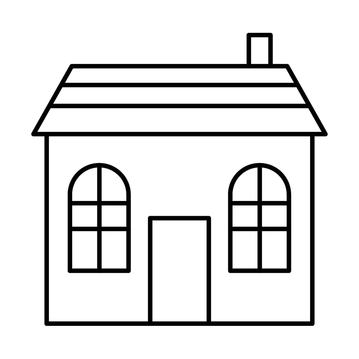 Dibujo de casa para colorear e imprimir - Dibujos y colores Dibujo de casa para colorear e imprimir - Dibujos y colores
