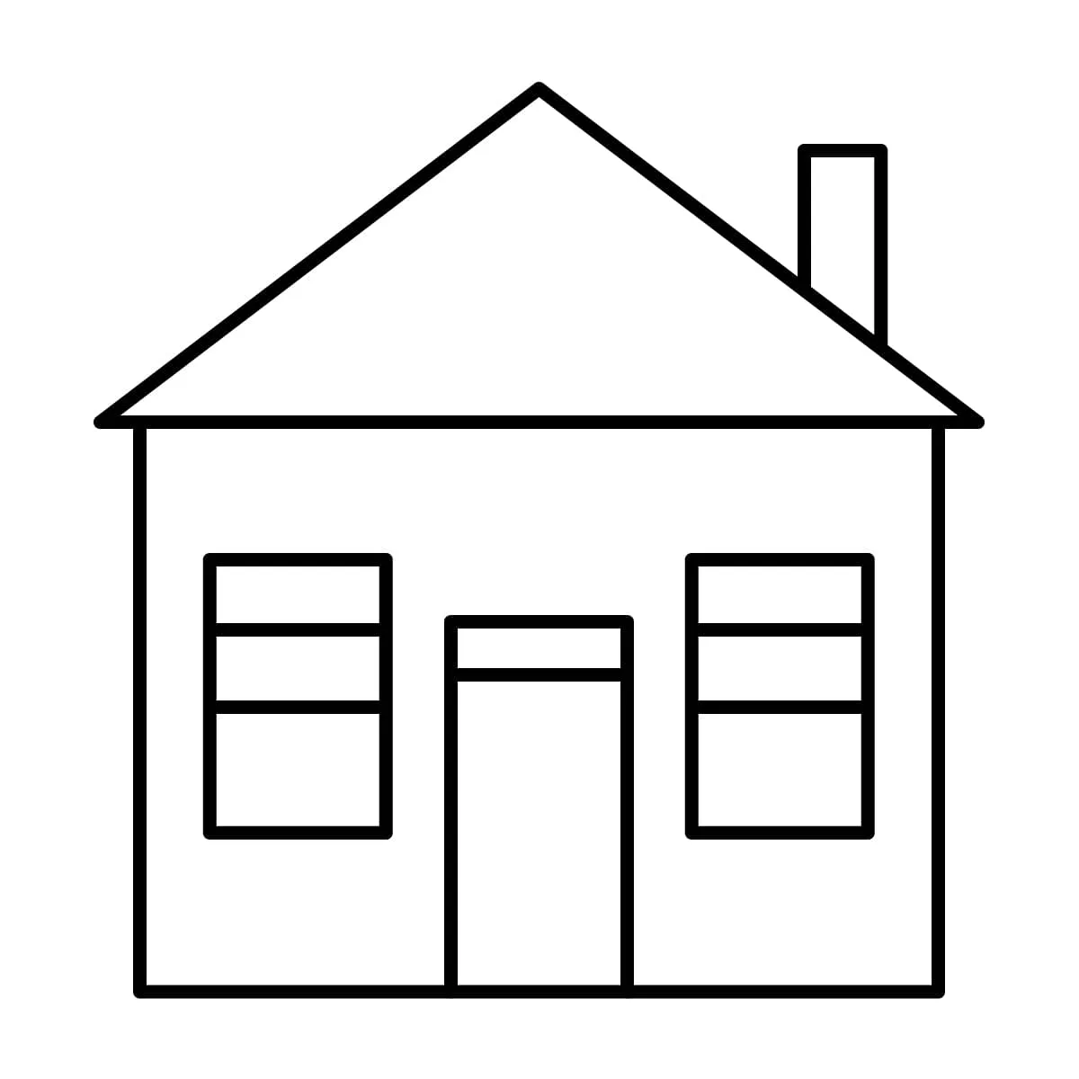 Dibujo de casa para colorear e imprimir - Dibujos y colores Dibujo de casa para colorear e imprimir - Dibujos y colores