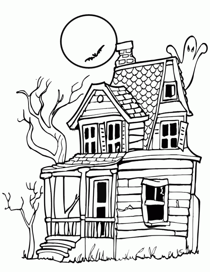 Dibujo de Casa encantada para colorear. Dibujos infantiles de Casa ... Dibujo de Casa encantada para colorear. Dibujos infantiles de Casa ...