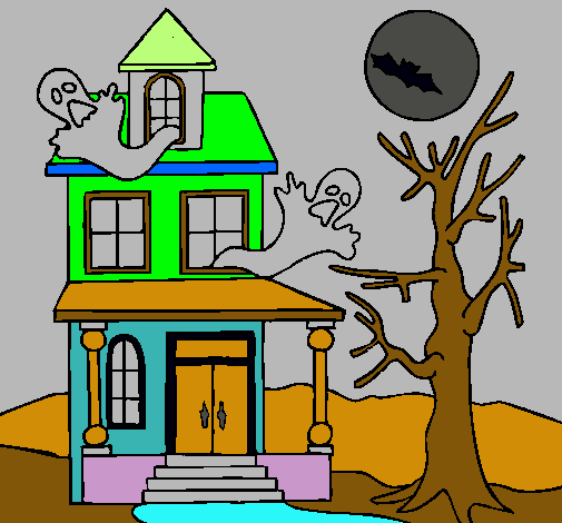Dibujo de Casa fantansma pintado por Color en Dibujos.net el día ... Dibujo de Casa fantansma pintado por Color en Dibujos.net el día ...