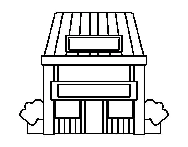 Dibujo de Casa con jardín para Colorear - Dibujos.net Dibujo de Casa con jardín para Colorear - Dibujos.net