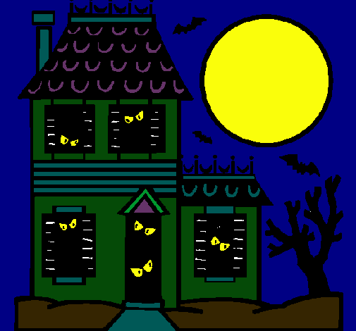 Dibujo de Casa del terror pintado por Griselita en Dibujos.net el ...