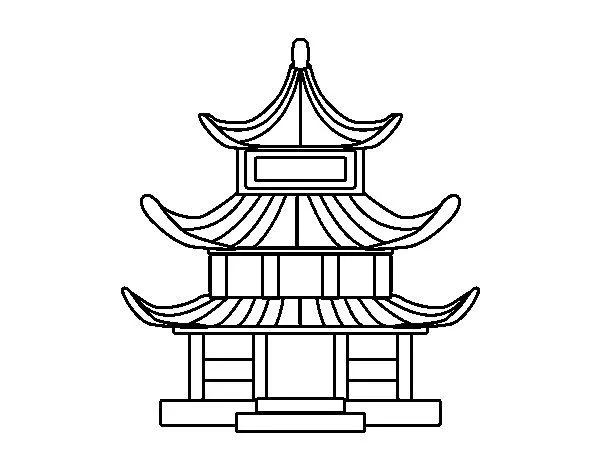 Dibujo de Casa tradicional japonesa para Colorear - Dibujos.net Dibujo de Casa tradicional japonesa para Colorear - Dibujos.net