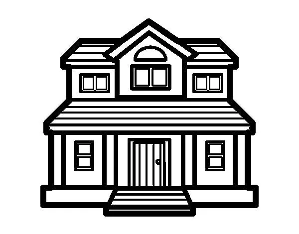 Dibujo de Casa victoriana para Colorear - Dibujos.net Dibujo de Casa victoriana para Colorear - Dibujos.net