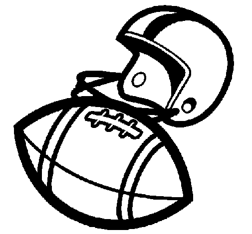 Dibujo de Casco y pelota para Colorear - Dibujos.net