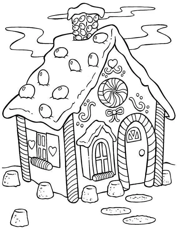 Dibujo Casita Chocolate Para Colorear Portal | CUENTO LA CASITA DE ...