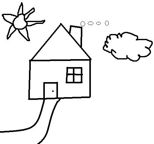 Dibujo de Casita para Colorear - Dibujos.net Dibujo de Casita para Colorear - Dibujos.net