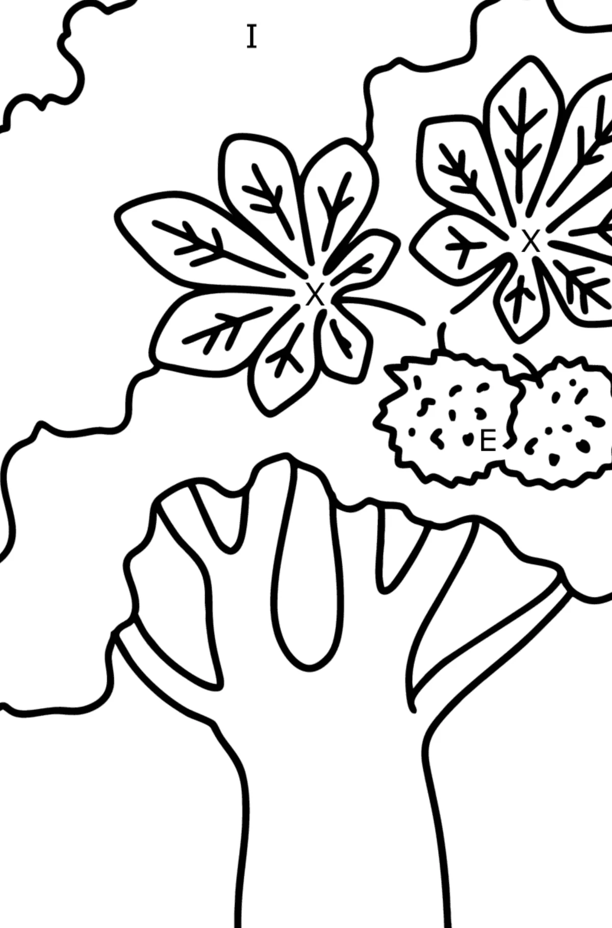 Dibujo Castaña para colorear para Niños - Colorea en Línea Dibujo Castaña para colorear para Niños - Colorea en Línea