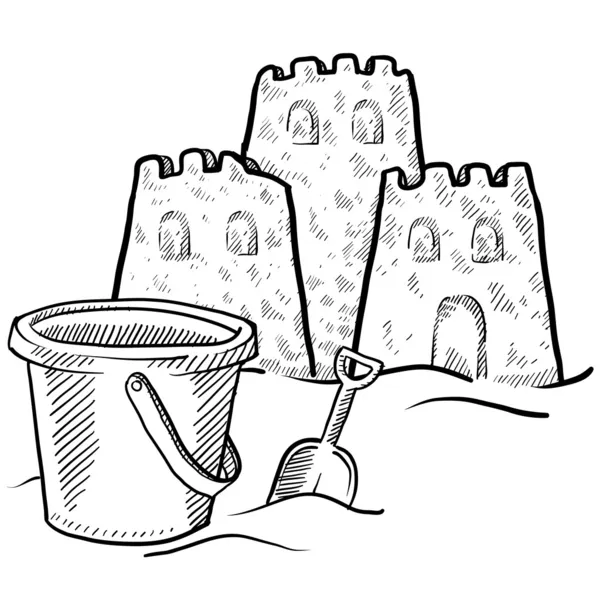 dibujo de Castillo de arena — Vector stock © lhfgraphics #13893000 dibujo de Castillo de arena — Vector stock © lhfgraphics #13893000