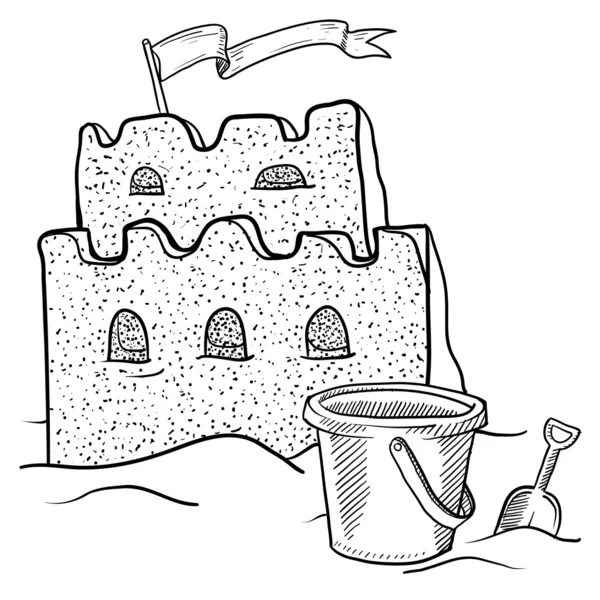 dibujo de Castillo de arena — Vector stock © lhfgraphics #13892996 dibujo de Castillo de arena — Vector stock © lhfgraphics #13892996