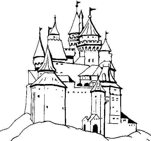 Dibujo de Castillo medieval para Colorear - Dibujos.net Dibujo de Castillo medieval para Colorear - Dibujos.net