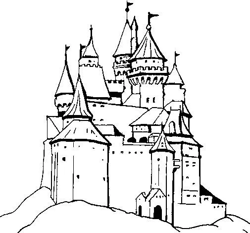 Dibujo de Castillo medieval para Colorear - Dibujos.net Dibujo de Castillo medieval para Colorear - Dibujos.net