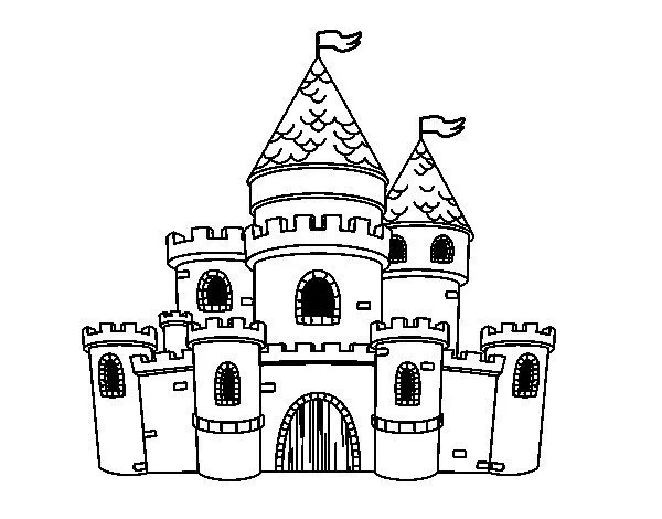 Dibujo de Castillo de princesas para Colorear - Dibujos.net Dibujo de Castillo de princesas para Colorear - Dibujos.net