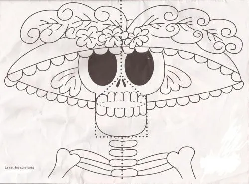 Imagenes de la catrina para colorear - Imagui