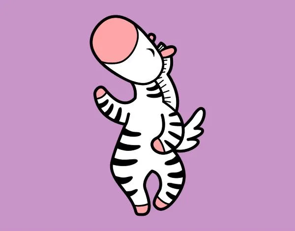 Dibujo de cebra bailando pintado por Luciagr en Dibujos.net el día ...