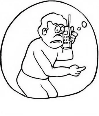 Persona hablando por teléfono ~ 4 Dibujo