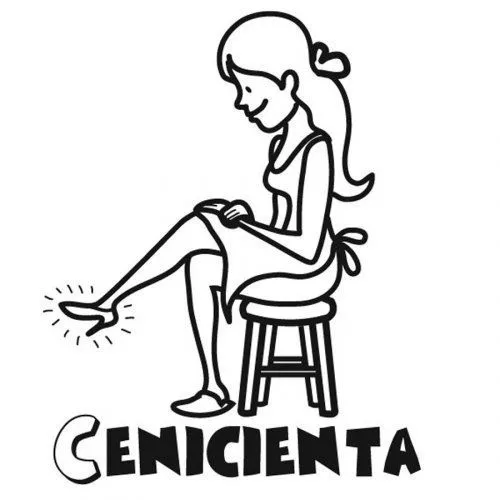 Dibujo de Cenicienta para imprimir y pintar - Dibujos para ... Dibujo de Cenicienta para imprimir y pintar - Dibujos para ...