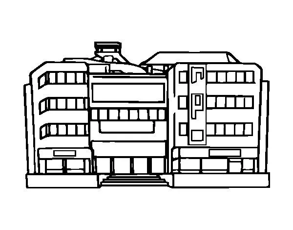 Dibujo de Centro comercial para Colorear - Dibujos.net