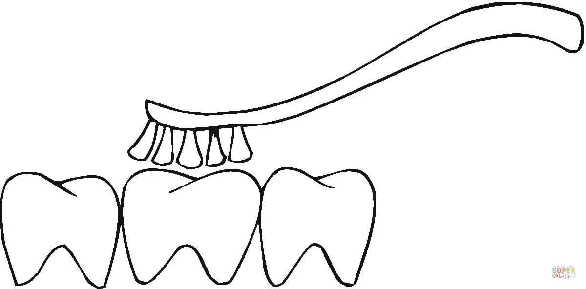 Dibujo de Cepillo de Dientes para colorear | Dibujos para colorear ... Dibujo de Cepillo de Dientes para colorear | Dibujos para colorear ...