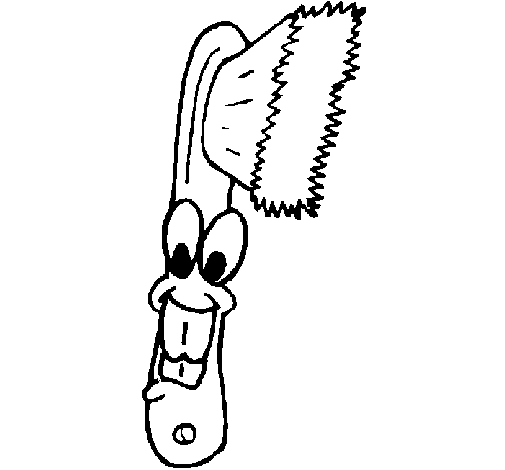 Dibujo de Cepillo de dientes para Colorear - Dibujos.net Dibujo de Cepillo de dientes para Colorear - Dibujos.net