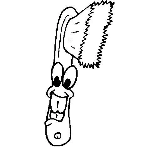Dibujo de Cepillo de dientes para Colorear - Dibujos.net Dibujo de Cepillo de dientes para Colorear - Dibujos.net