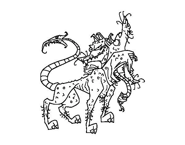 Dibujo de Cerbero para Colorear - Dibujos.net Dibujo de Cerbero para Colorear - Dibujos.net