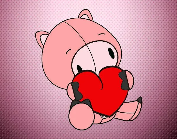 Dibujo de Cerdito enamorado pintado por Nahomi1518 en Dibujos.net ... Dibujo de Cerdito enamorado pintado por Nahomi1518 en Dibujos.net ...