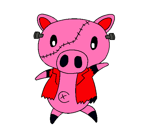 Dibujo de Cerdito graffiti frankensteint pintado por Nayeli en ... Dibujo de Cerdito graffiti frankensteint pintado por Nayeli en ...