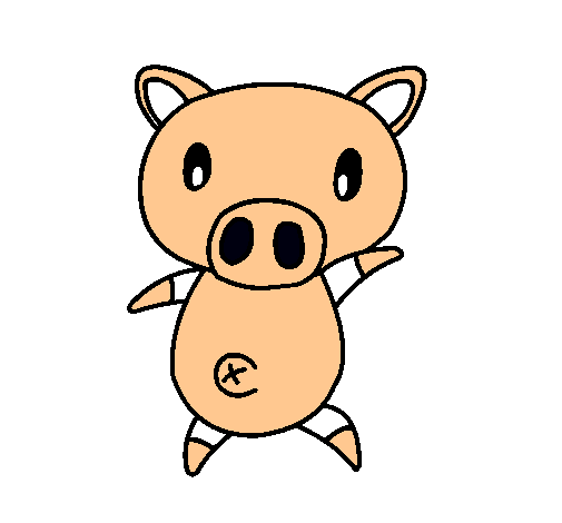 Dibujo de Cerdito graffiti pintado por Chancho en Dibujos.net el ...