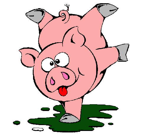 Dibujo de Cerdito jugando pintado por Chanchito en Dibujos.net el ...