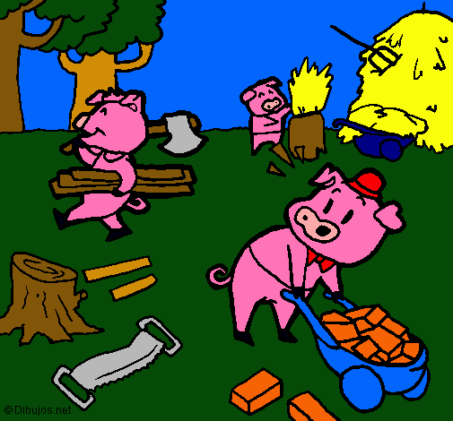 Dibujo de Los tres cerditos 1 pintado por Cochinos en Dibujos.net ... Dibujo de Los tres cerditos 1 pintado por Cochinos en Dibujos.net ...