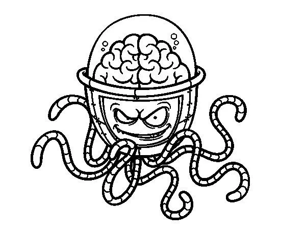 Dibujo de Cerebro mecánico para Colorear - Dibujos.net