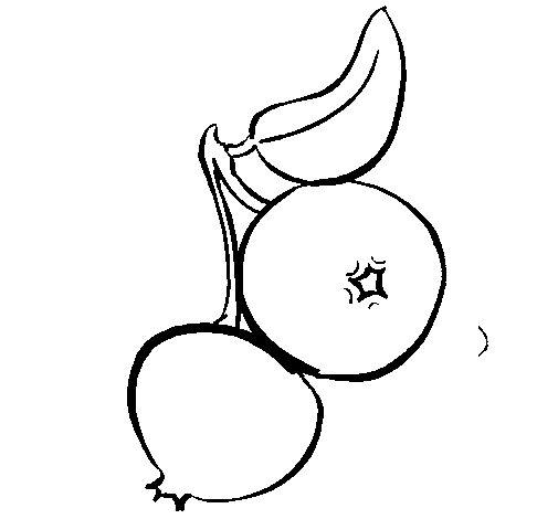 Dibujo de Cerezas 1 para Colorear - Dibujos.net Dibujo de Cerezas 1 para Colorear - Dibujos.net