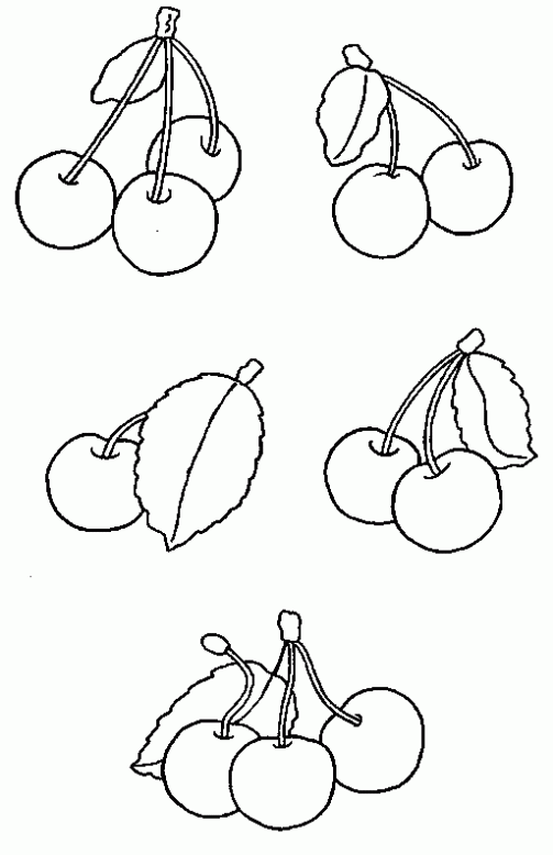Dibujo de Cerezas para colorear. Dibujos infantiles de Cerezas ... Dibujo de Cerezas para colorear. Dibujos infantiles de Cerezas ...