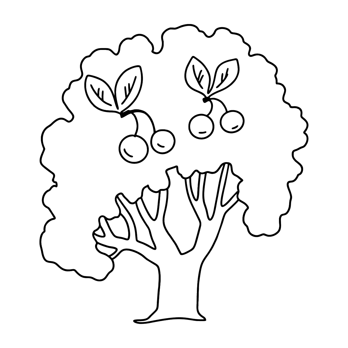 Dibujo de Cerezo para colorear Imprime y Colorea en Línea Dibujo de Cerezo para colorear Imprime y Colorea en Línea