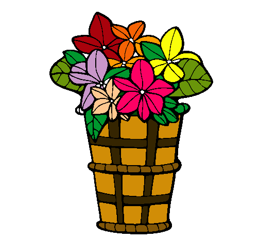 Dibujo de Cesta de flores 3 pintado por Florero en Dibujos.net el ... Dibujo de Cesta de flores 3 pintado por Florero en Dibujos.net el ...