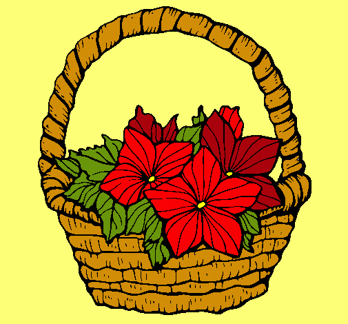 Dibujo de Cesta de flores 2 pintado por Nochebuenas en Dibujos.net ... Dibujo de Cesta de flores 2 pintado por Nochebuenas en Dibujos.net ...