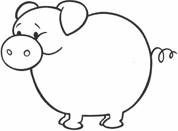 Chanchos para colorear - Imagui
