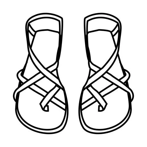 Dibujo de chanclas para colorear - Imagui