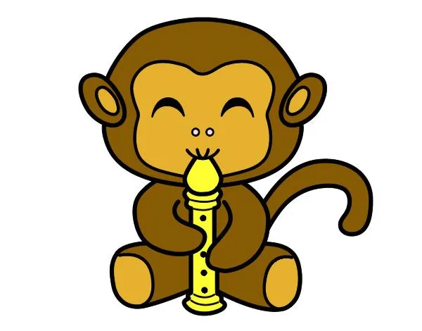 Dibujo de changuito flauitista pintado por Juan2310 en Dibujos.net ...