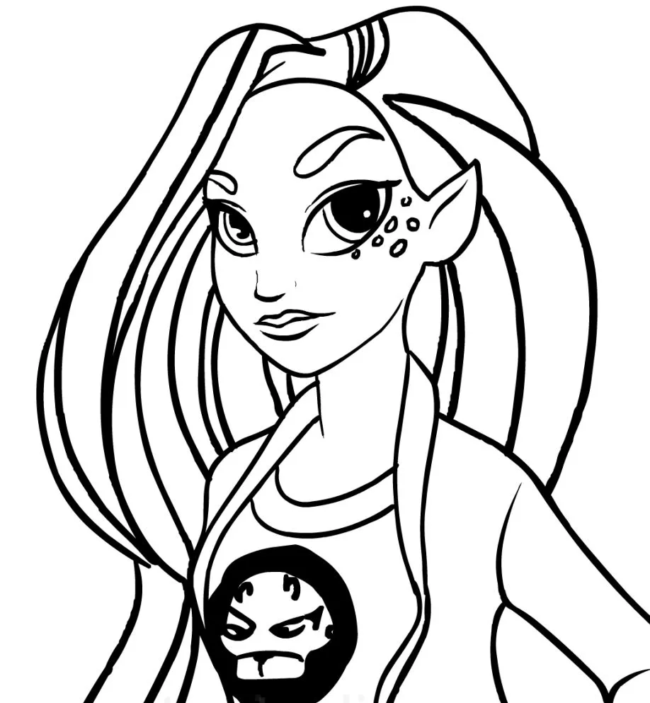 Dibujo de Cheetah de la cara (DC Superhero Girls) para colorear
