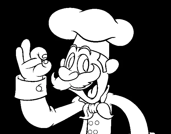 Dibujo de Chef para Colorear - Dibujos.net