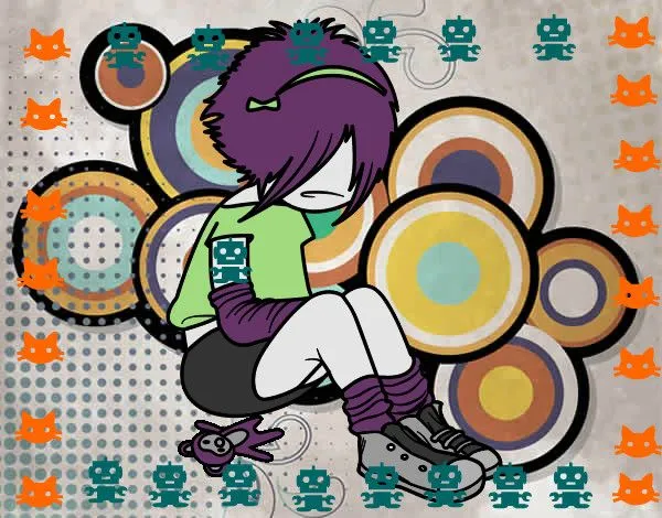 Dibujo de chica emo triste pintado por Gatis413 en Dibujos.net el ... Dibujo de chica emo triste pintado por Gatis413 en Dibujos.net el ...